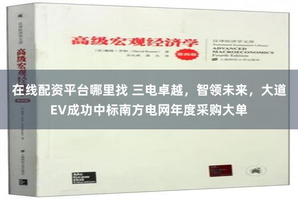 在线配资平台哪里找 三电卓越，智领未来，大道EV成功中标南方电网年度采购大单