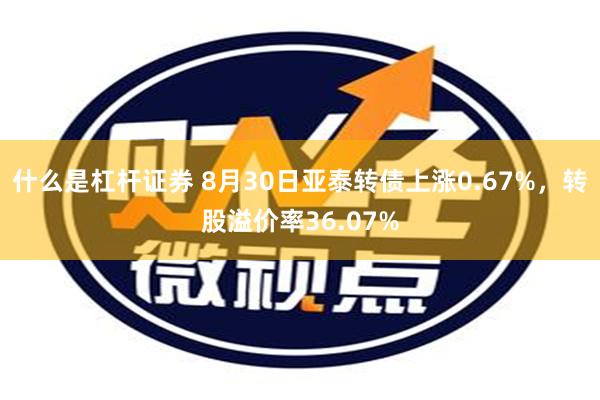 什么是杠杆证券 8月30日亚泰转债上涨0.67%，转股溢价率36.07%