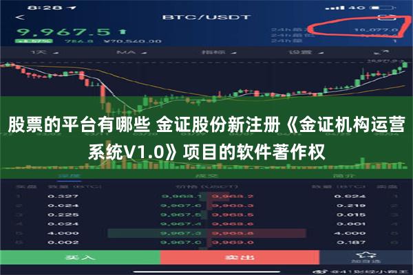 股票的平台有哪些 金证股份新注册《金证机构运营系统V1.0》项目的软件著作权