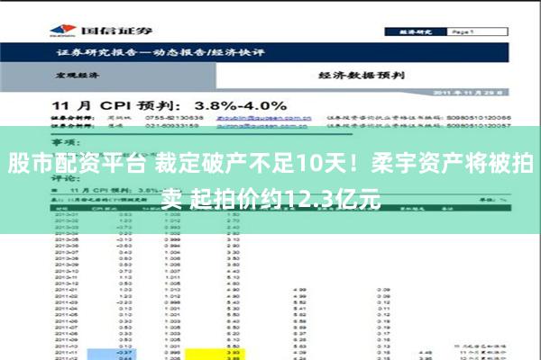 股市配资平台 裁定破产不足10天！柔宇资产将被拍卖 起拍价约12.3亿元